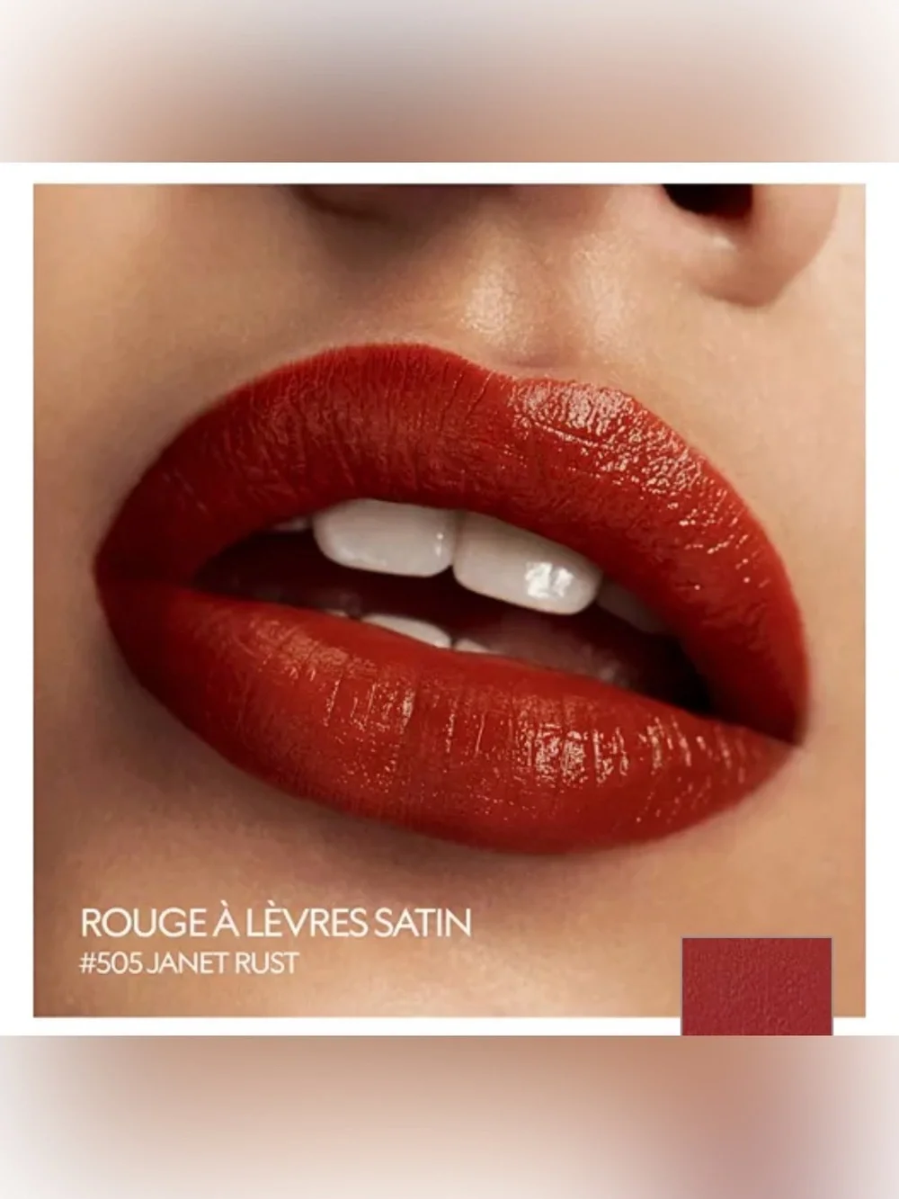 GUCCI Women NEW Rouge À Lèvres Satin Lipstick 505 Janet Rust Luxury